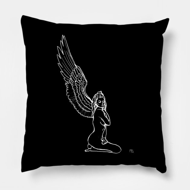 Egyptian Angel Pillow by Mado Smith