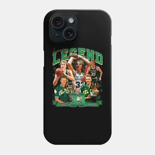 Larry Bird Legend Air Bird Basketball Signature Vintage Retro 80s 90s Bootleg Rap Style Phone Case by CarDE