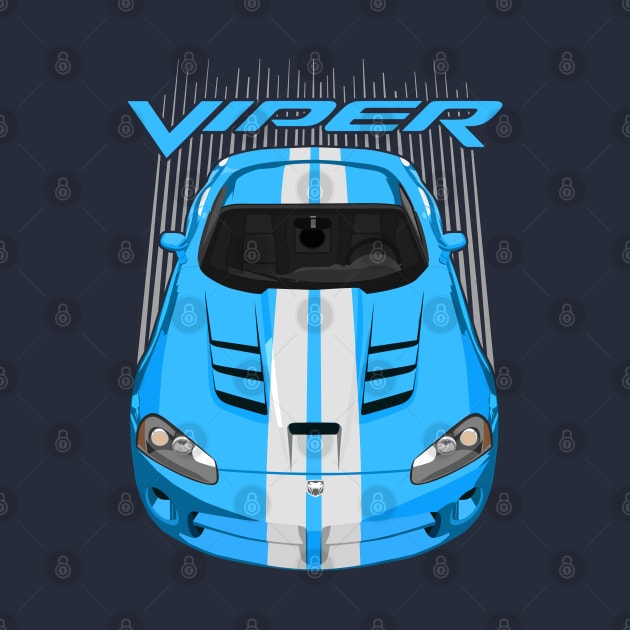 Viper SRT10-bright blue and white by V8social