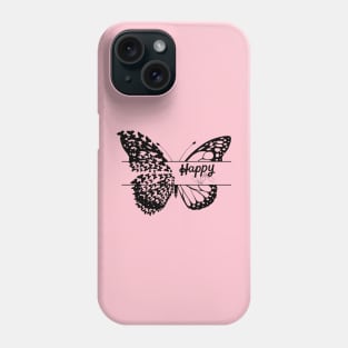 butterfly Black Phone Case