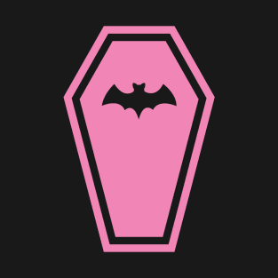 Soft Pink Pastelgoth Vampire Bat Coffin T-Shirt