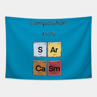 Science Sarcasm S Ar Ca Sm Elements of Humor Composition blue Tapestry