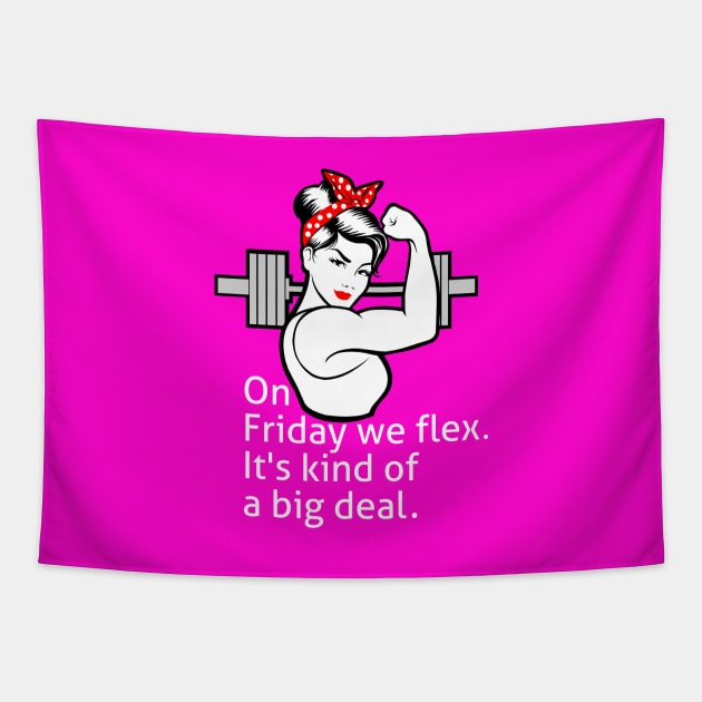 fitness girl, gym girl, fitness, weightlifting women Tapestry by TimAddisonArt