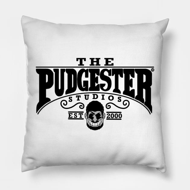 The Pudgester Studios (Black Version) Pillow by Hector121500