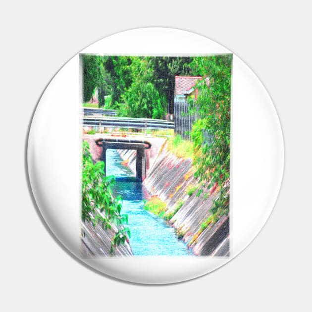 Water Canal (Impressionistic) Pin by RoxanneG