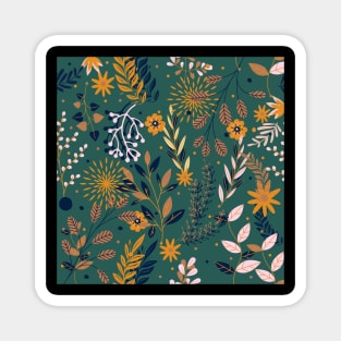 Forest Floral Print Magnet