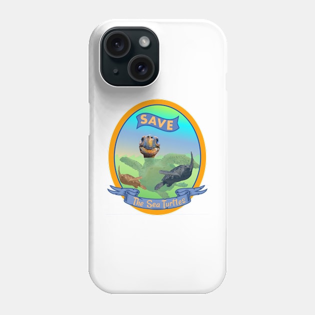 Save the Sea Turtles Phone Case by AtkissonDesign