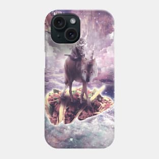 Cat Riding Unicorn Wolf on Taco Phone Case