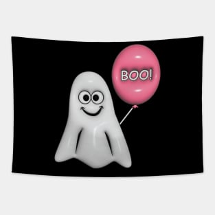 Boy Ghost with Pink Balloon Tapestry