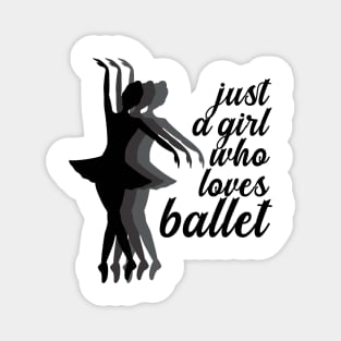 Just a Girl Who Loves Ballet Magnet