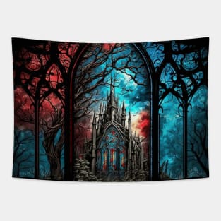 Stained Glass Cathedral Tapestry