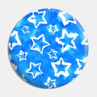 Blue Tie Dye Stars Pin