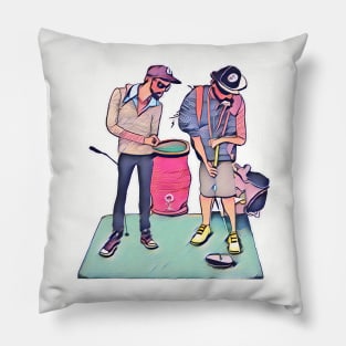 Hipster Golf Art - Hole in One Pillow