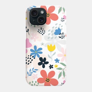 Scandinavian Summer Colorful Spring Flowers Phone Case