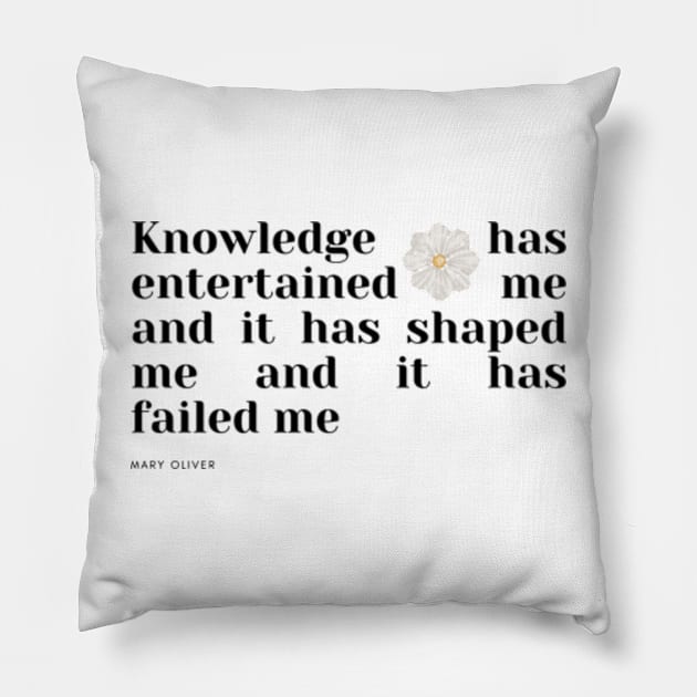 mary oliver quote Pillow by cloudviewv2