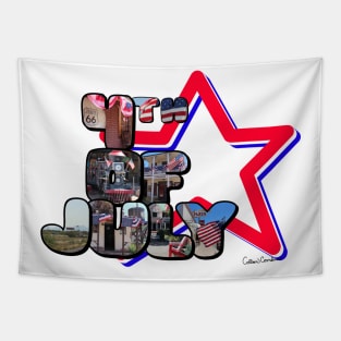 4th Of July Big Letter Star Tapestry