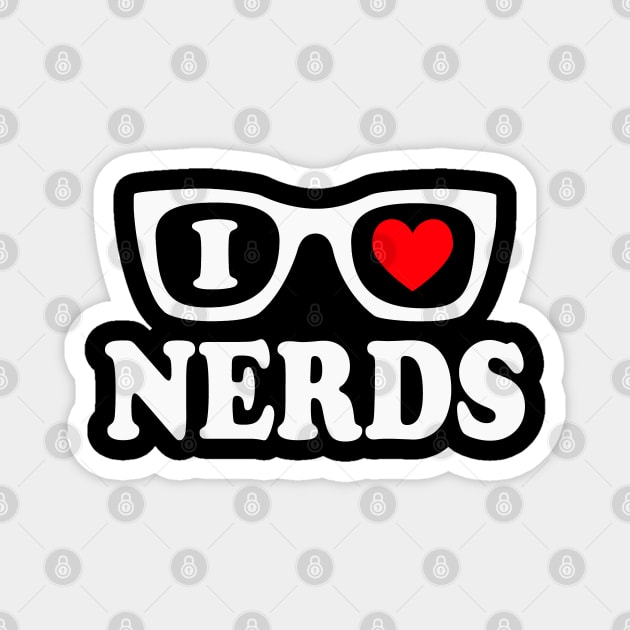 I Love Nerds Magnet by Etopix