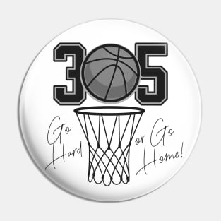 305 Miami Basketball Passion Pin