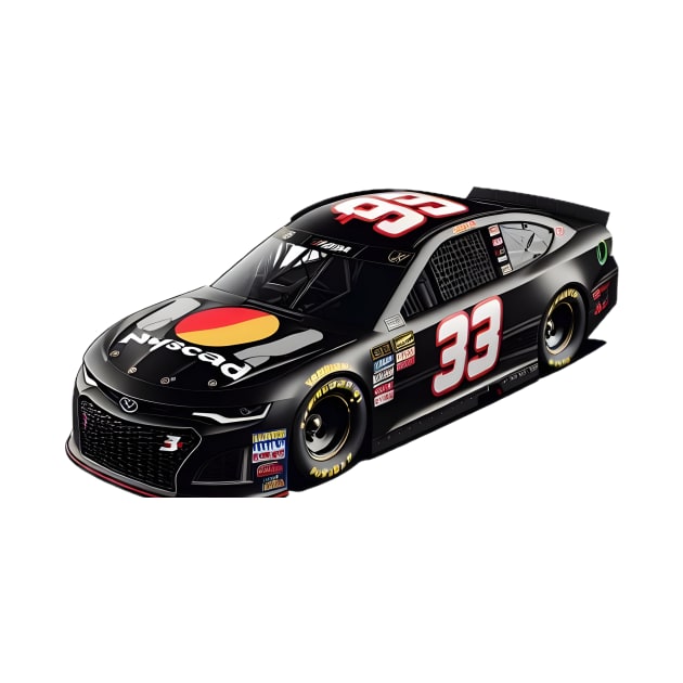 Cool black Nascar car number 33, greatest champion by art poo