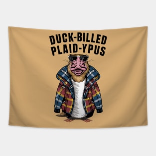 Duck-billed plaid-ypus Tapestry