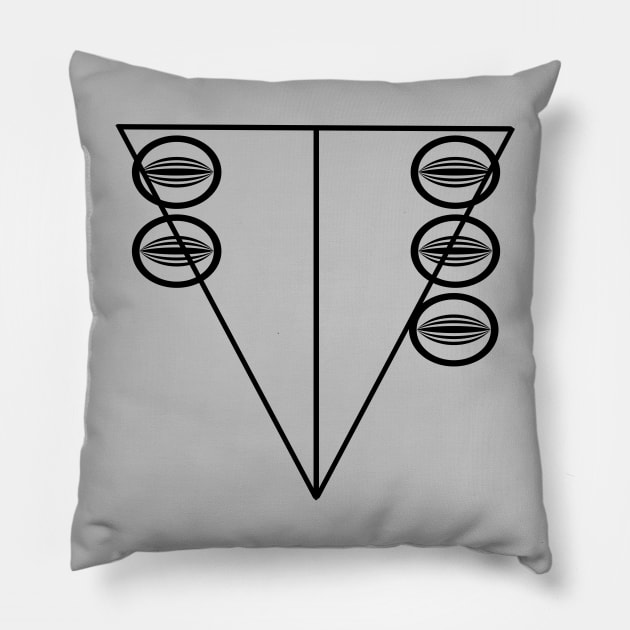 Eyes n' Triangle Pillow by JimmyG