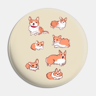 Corgi Pups Pin