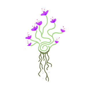 Spiral Flower: Purple T-Shirt