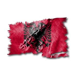 Albanian torn flag with structure T-Shirt