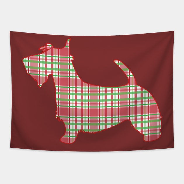 Scottish Terrier in Plaid Tapestry by PenguinCornerStore