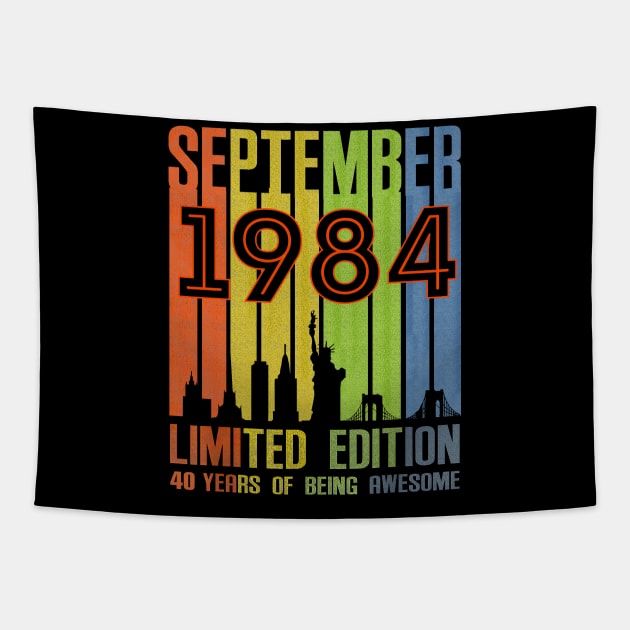 September 1984 Limited Edition 40 Years Of Being Awesome Tapestry by Tagliarini Kristi