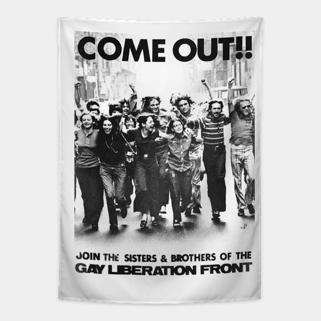 Come Out! Retro Gay Tapestry by WearingPride