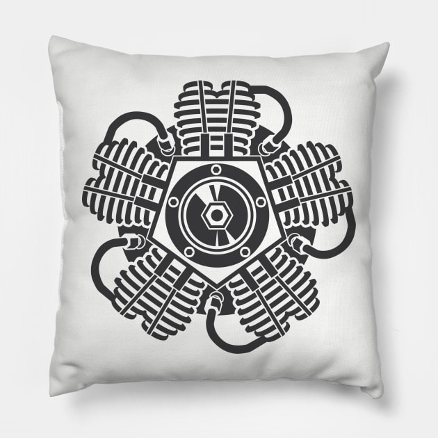 Radial Engine Pillow by SteveGrime