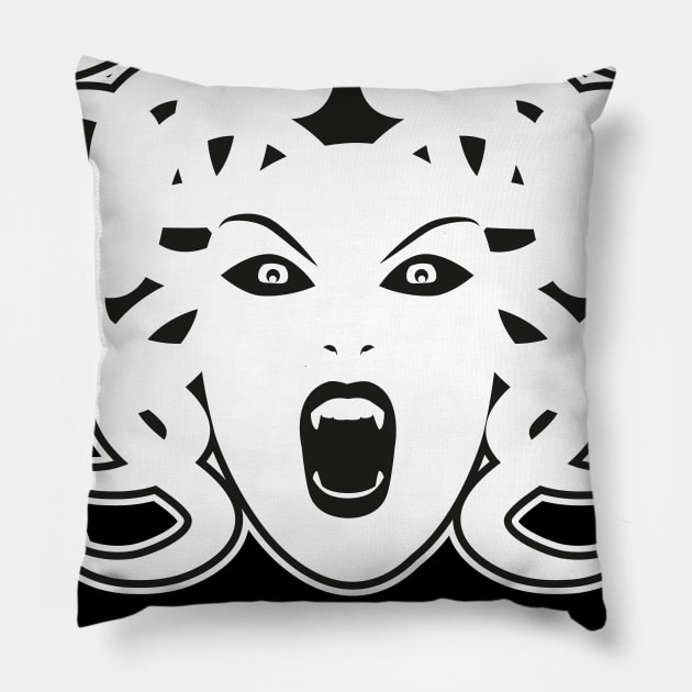 Medusa Head IV Pillow by LaInspiratriz