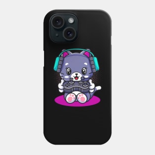 Cute Kawaii Gaming Cat Manga Kitten Gamer Phone Case