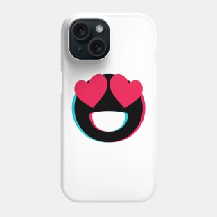 TikTok lovely eyes heart emoji smiley Black Phone Case