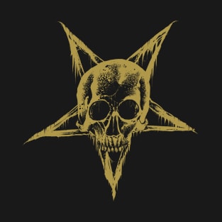 Skull Pentagram (gold version) T-Shirt