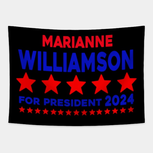 Marianne Williamson 24 For President 2024 Tapestry by Rainbowmart