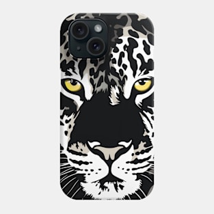 Black and White Leopard Exotic Cat Phone Case