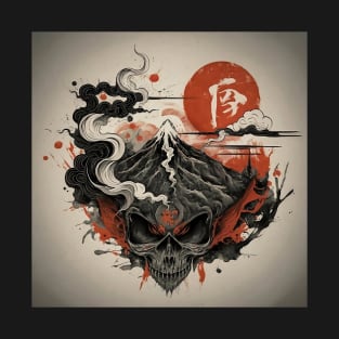 Japanese Style Skull Island T-Shirt