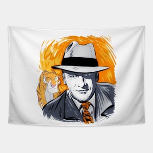 George Sanders - An illustration by Paul Cemmick Tapestry