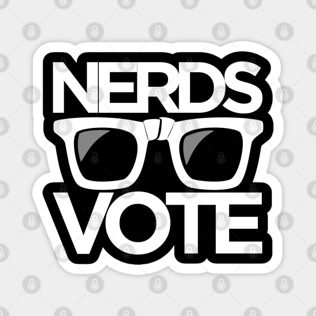 NerdsVote - White Logo Magnet by nerdsvote