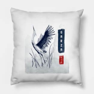 Asian Inspired Birds Pillow