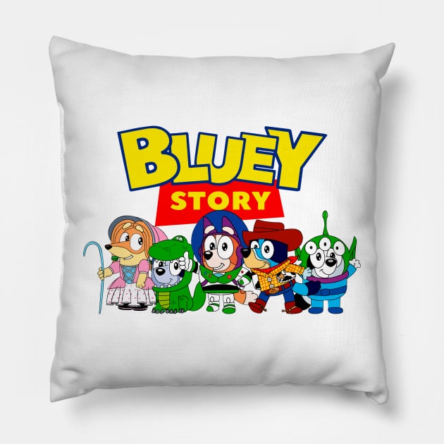 Bluey Story Pillow by flataffex