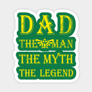 Dad- The Legend - Distressed Yellow Magnet