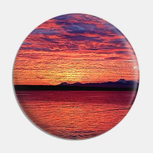 Red and Purple Pacific Northwest Sunset from the Edmonds Ferry Pin