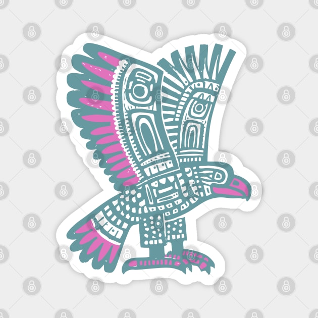 Tribal Eagle Totem - Pacific Northwest Inspired Art Magnet by TuncGK