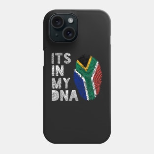 Its In My DNA South Africa Flag Fingerprint Phone Case