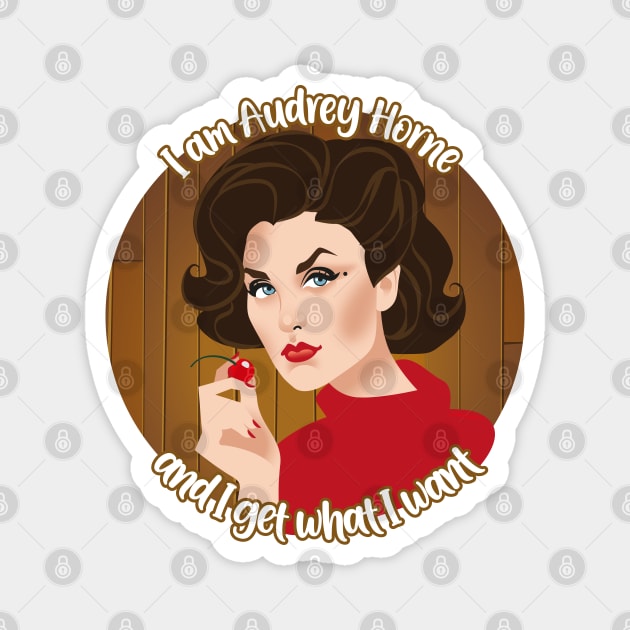 Audrey Horne Magnet by AlejandroMogolloArt