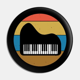 Retro Piano Design, Gift For Musicians Pin