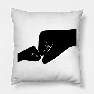 Baby Fist Bump Patriot Flag Series (Black) Pillow